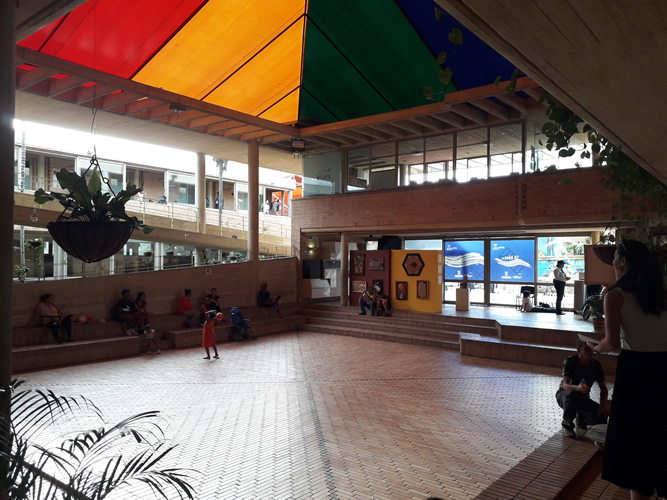 <strong>Cultural Development Center of Moravia (CDCM), </strong>Medellín, Colombia. Rogelio Salmona, Architect. Designed with an auditorium for 350 people; thirty private and soundproof cubicles for practice; three multiple classrooms for meetings, rehearsals, training or practice; galleries; and a number of playgrounds for various activities. See also: <a href='http://stealth.ultd.net/?p=1318'>http://stealth.ultd.net/?p=1318</a>  (Photo: Benard Acellam)