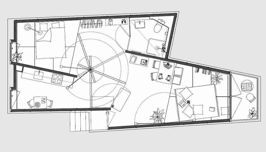 <p>Elli Mosayebi, Edelaar Mosayebi Inderbitzin Architects (BP2022 Juror): vacancy – no vacancy project. "Floor Plan." (<a href='/competition/essay/2022/essay-question'>See Essay Question: Introductions by jurors.</a>)</p>
