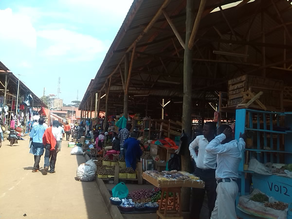 Local market in the heart of Kampala